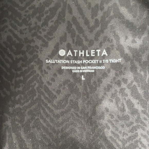 Athleta Snake Skin Leggings 7/8th - Picture 2 of 4